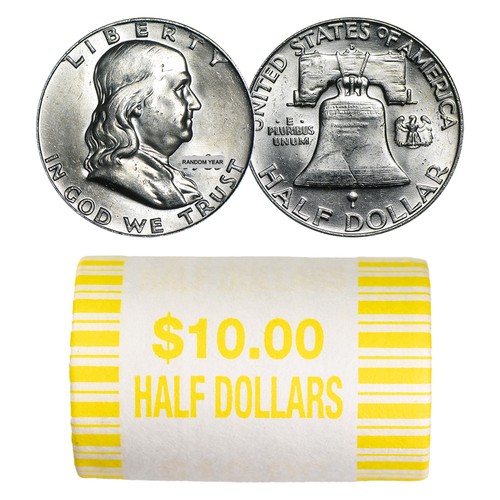 Silver franklin halves - silver,
